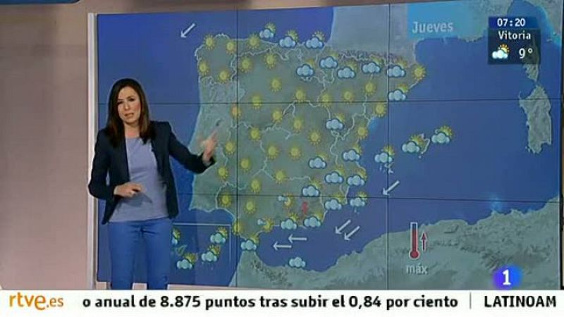 Intervalos nubosos en el sureste peninsular y temperaturas sin cambios 