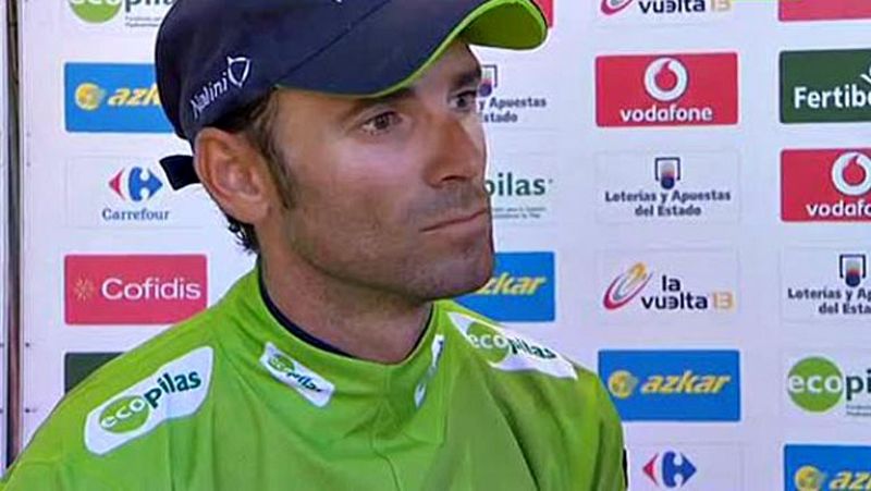 El corredor murciano del Movistar ha dado la enhorabuena a Purito por su victoria y reconoce que Horner es el gran favorito para ganar la Vuelta.