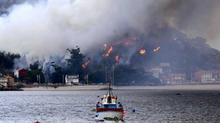 Daños del fuego en Galicia