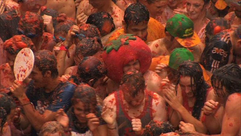 España a ras de cielo - La Tomatina