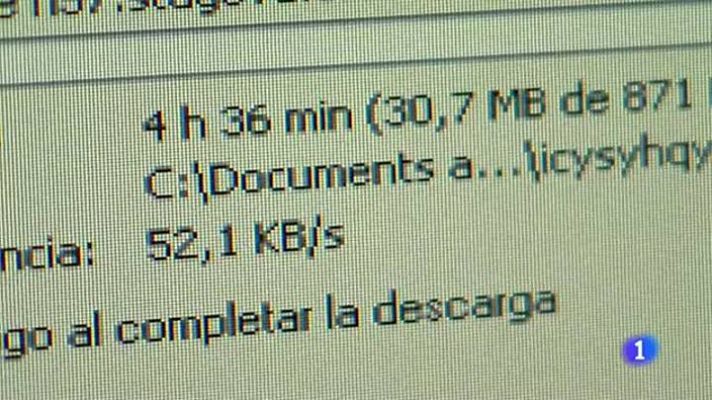 Telediario 1 - Penas de cárcel contra la piratería