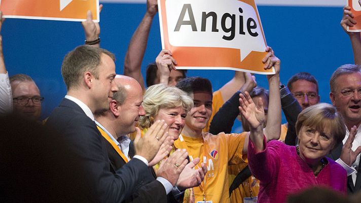 Merkel pide el voto para "una Alemania fuerte y respetada en Europa"