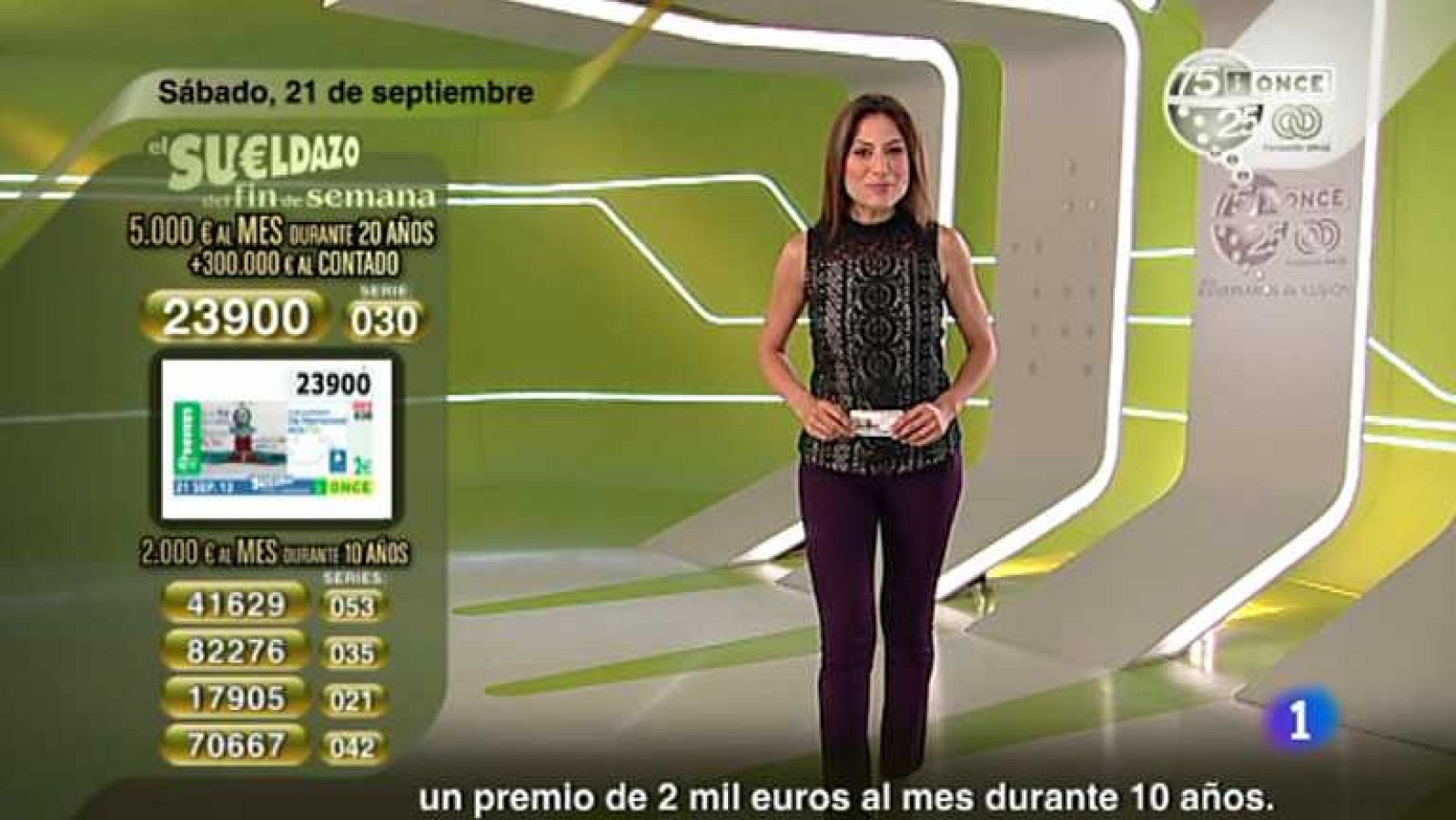 Sorteo ONCE - 21/09/13 - Ver ahora