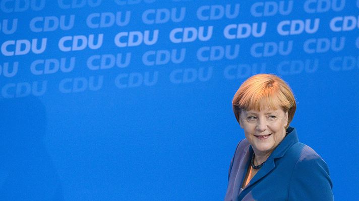 Merkel celebra su victoria