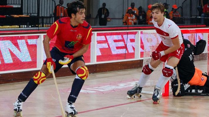 La selección española de Hockey patines golea a Suiza