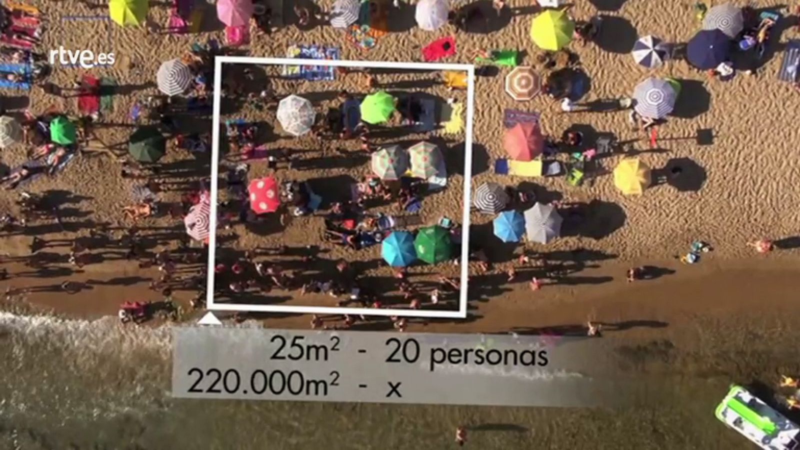 España a ras de cielo - ¿Cuánta gente cabe en la playa de Benidorm?