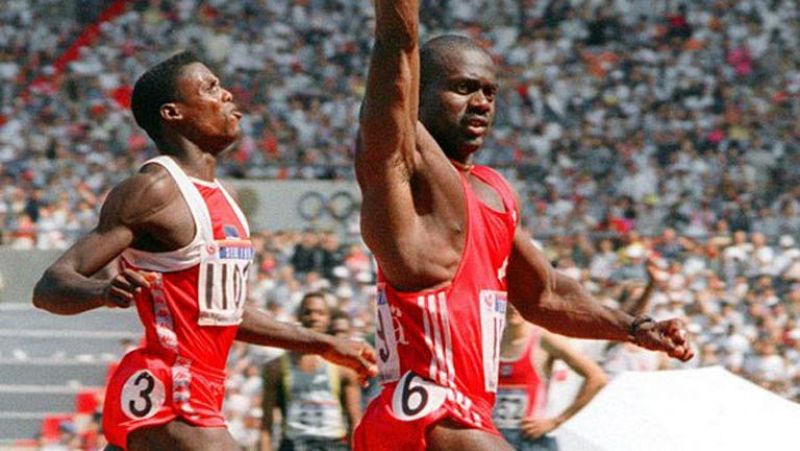 La final de los 100 metros de los Juegos Olímpicos de Seúl 1988