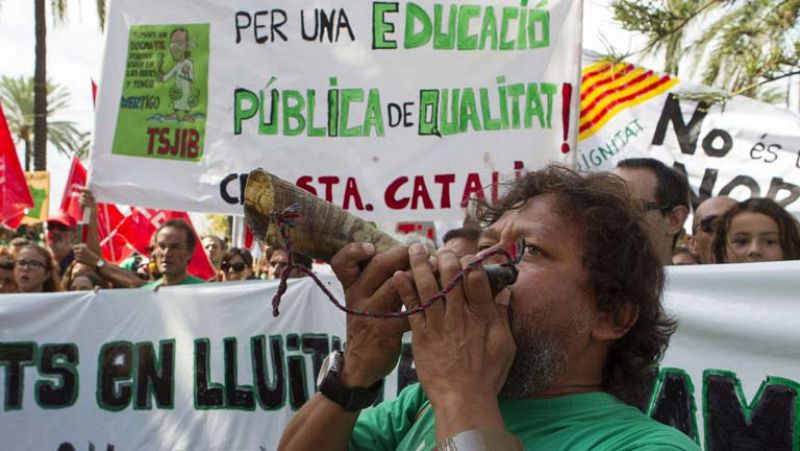 Séptima jornada de huelga de la educación, en Baleares 