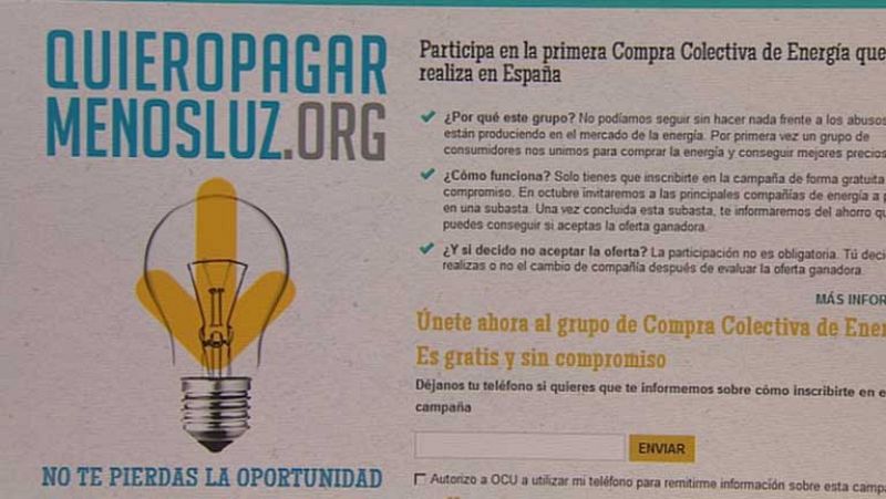 La OCU lanza una campaña que reclama a las compañías eléctricas precios más bajos