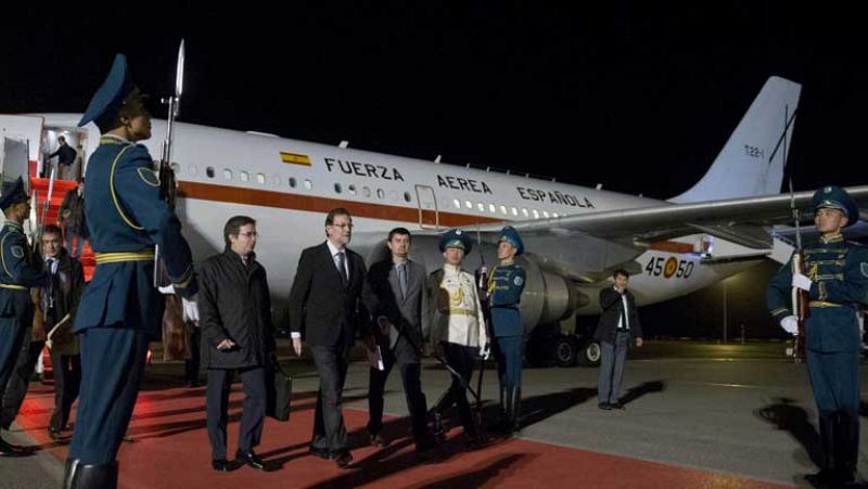 Rajoy llega a Kazajistán de visita oficial