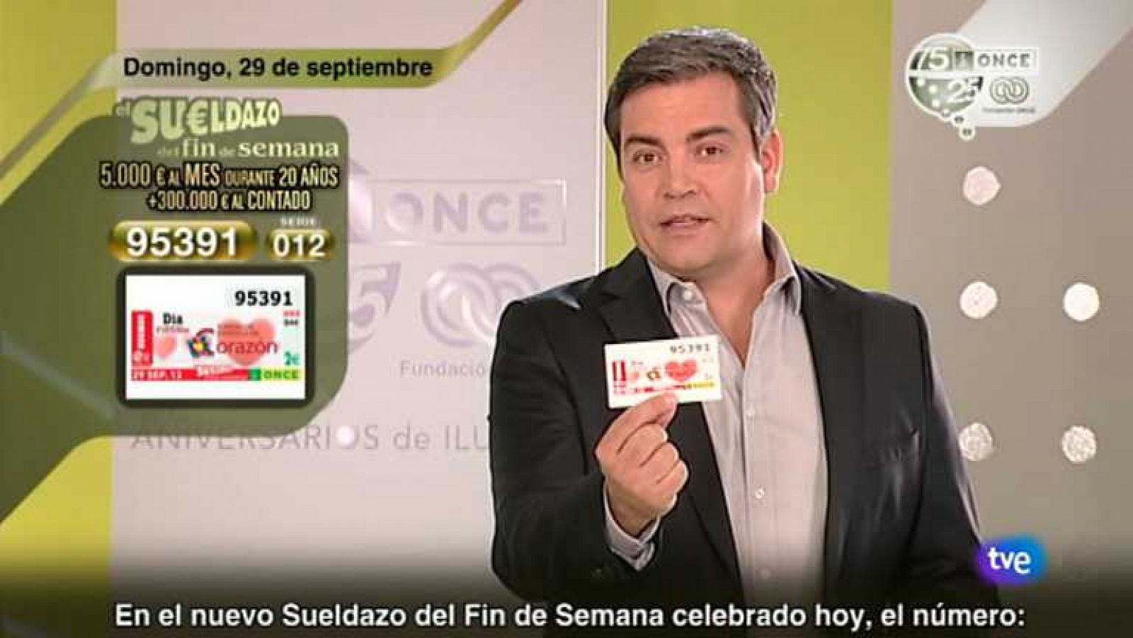 Sorteo ONCE - 29/09/13 - Ver ahora