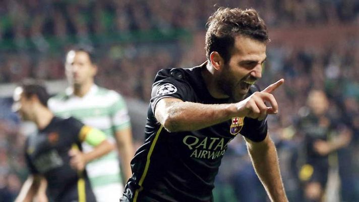 Champions League - Cesc Fábregas da la victoria al Barça de cabeza (0-1)