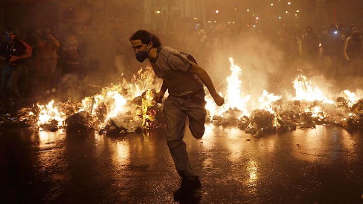 Telediario 1 - Incidentes en Brasil