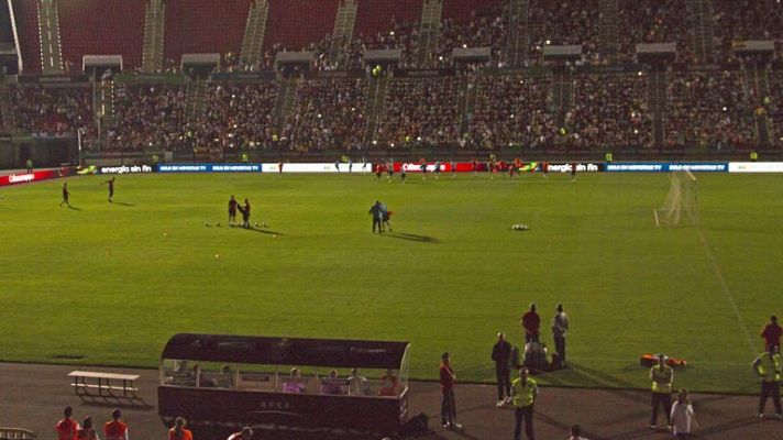 Telediario 1 - La explosión en Son Moix no impide entrenar a la selección de Del Bosque