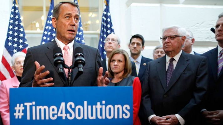 Telediario 1 - Demócratas y republicanos siguen sin llegar a un acuerdo para "reabrir" el gobierno de EE.UU.