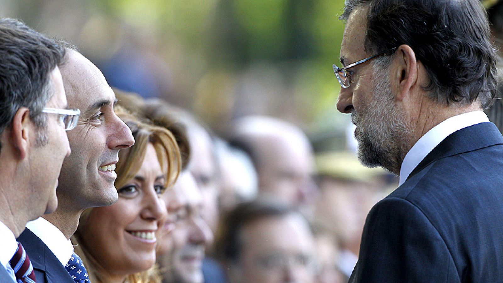 El rey, protagonista de los 'corrillos' durante el Día de la Fiesta Nacional