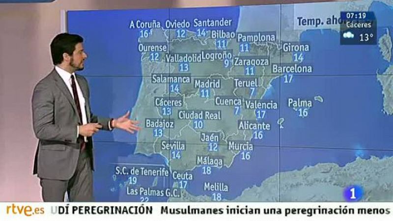 Suben las temperaturas y tiempo bastante estable en toda la Península