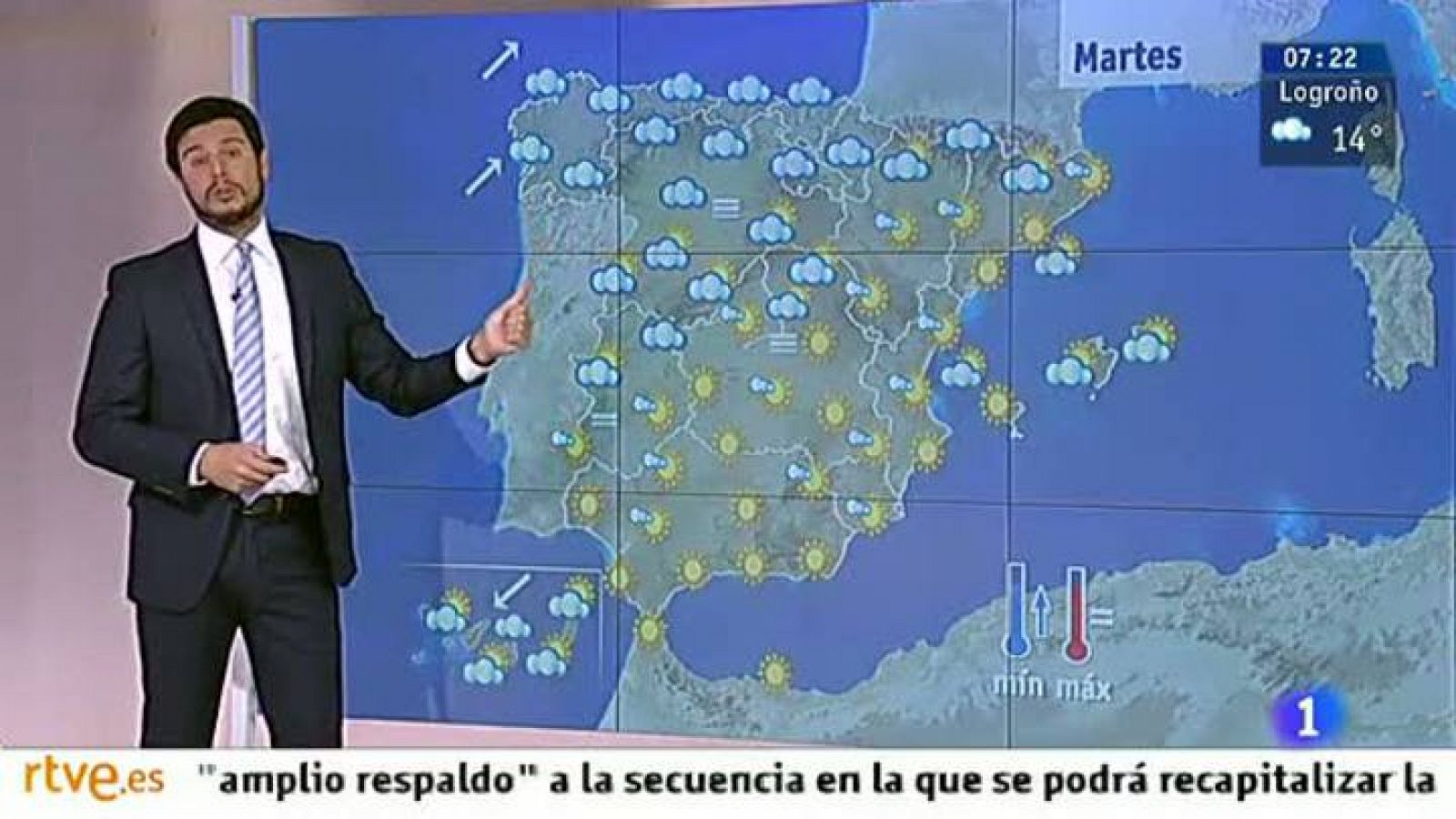 El tiempo: Lluvias en Galicia, Asturias y Castilla y León e intervalos nubosos en el resto del país | RTVE Play