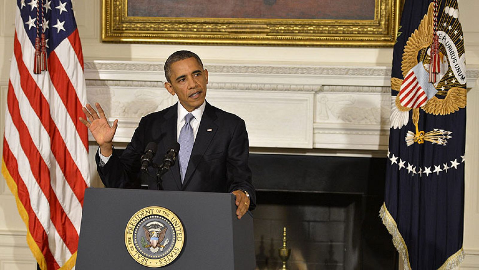 Telediario 1: Obama exige que EE.UU. no se gobierne de crisis en crisis en el futuro | RTVE Play