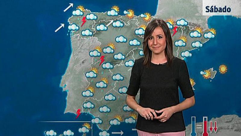 Lluvias fuertes en Andalucía y descenso térmico en la península