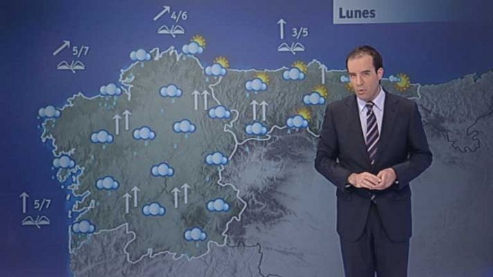 Lluvias y viento fuerte en zonas de Galicia