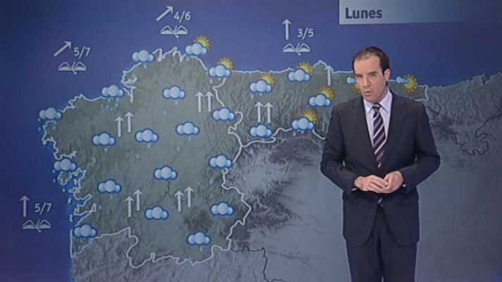 El tiempo - Lluvias y viento fuerte en zonas de Galicia