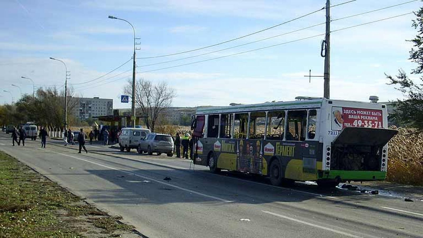  Mueren al menos seis personas por la explosión de una bomba en un autobús en Rusia