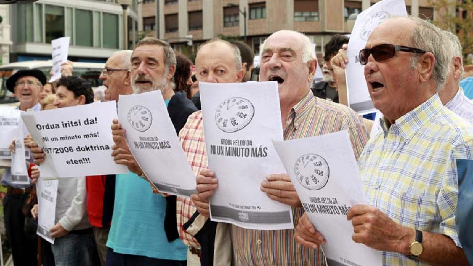 Sortu, sindicatos nacionalistas y organizaciones de apoyo celebran la sentencia, en Bilbao 