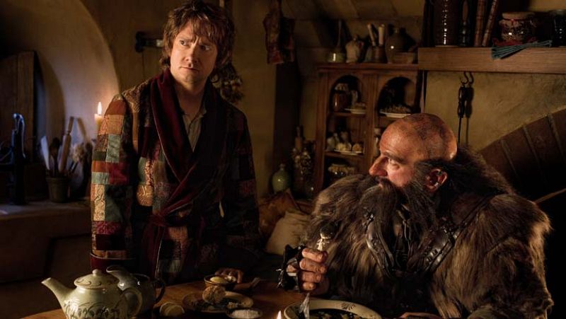 Cómo se hizo 'El Hobbit': El enano Dwalin (Graham McTavish) se prepara para una escena de acción