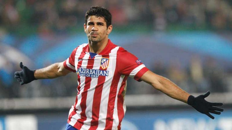 El delantero hispanobrasileño del Atlético de Madrid Diego Costa ha marcado un golazo tras arrancar desde el centro del campo y llegar en solitario a la portería del Austria de Viena (0-2).