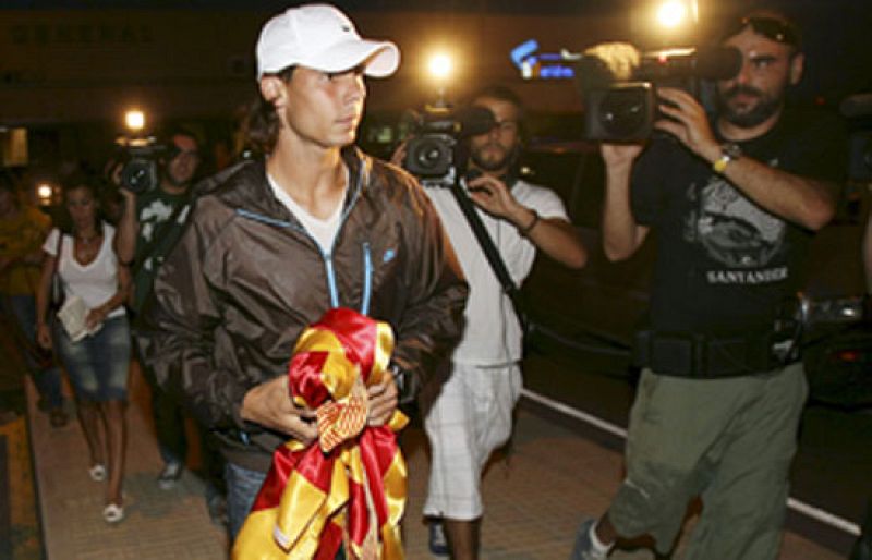 Rafael Nadal aterriza en Mallorca
