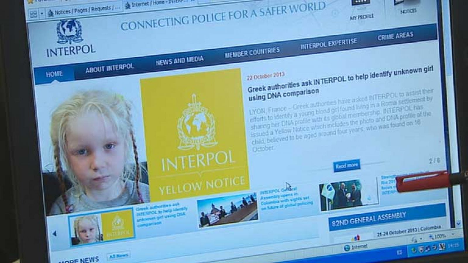 Telediario 1: Interpol en España | RTVE Play