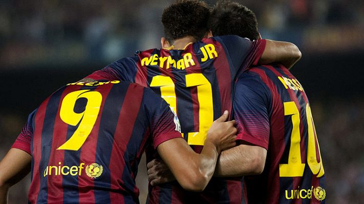 Telediario 1 - El Barça se lleva el primer 'clásico' de la nueva era