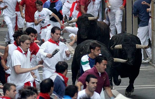 San Fermín - Cuarto encierro bastante rápido