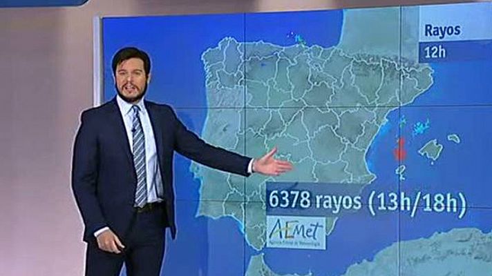 Chubascos en Baleares y el norte y cielos despejados en el resto del país