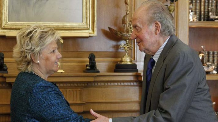 Telediario 1 - Audiencia en la Zarzuela