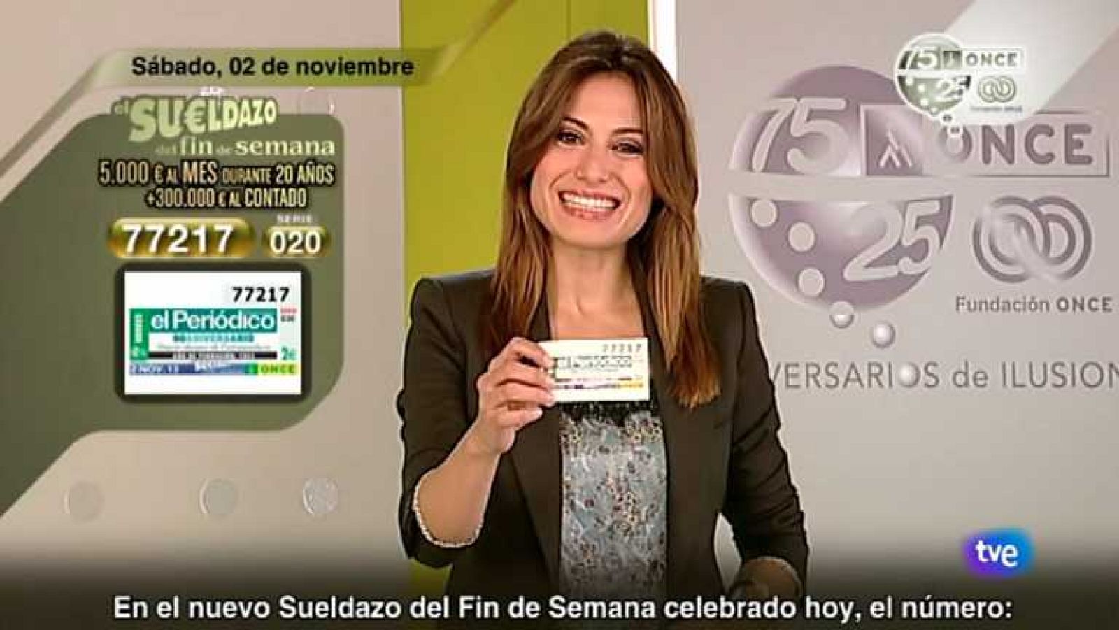Sorteo ONCE - 02/11/13 - Ver ahora
