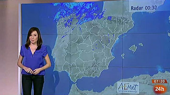 El tiempo - Luvia en la mitad norte peninsular