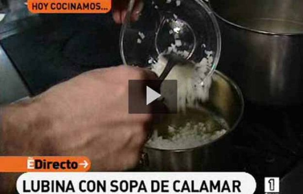 RTVE Cocina - Lubina con sopa de calamar