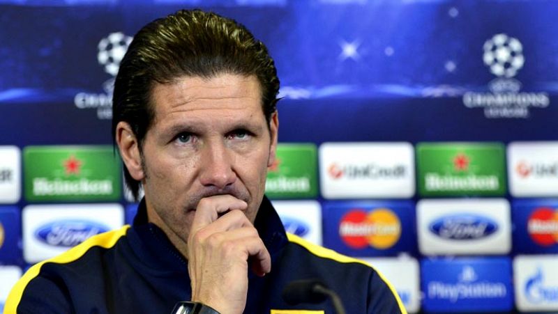 El entrenador del Atlético de Madrid, Diego Pablo Simeone, ha  asegurado este miércoles que, al igual que en la competición liguera,  en la 'Champions' irán "partido a partido", continuando con "humildad  e ilusión" a pesar de estar ya clasificados p