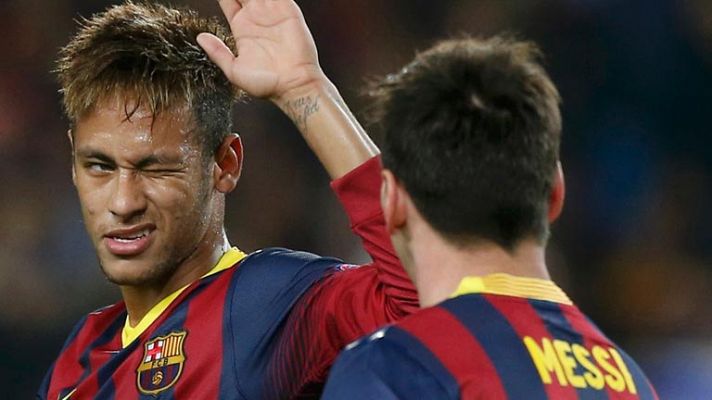 Telediario 1 - Neymar, decisivo ante el Milan sin marcar