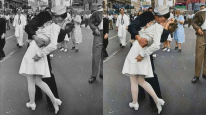 Telediario 1 - Colorear imágenes antiguas