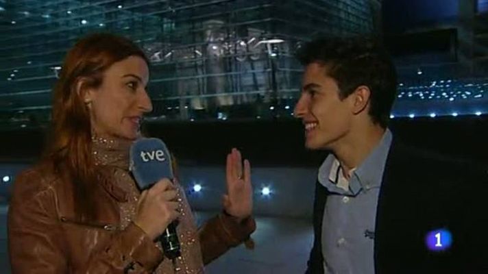 Telediario 1 - Marc Márquez: "Hace cinco años veía a Lorenzo, Pedrosa y a Rossi por la tele"