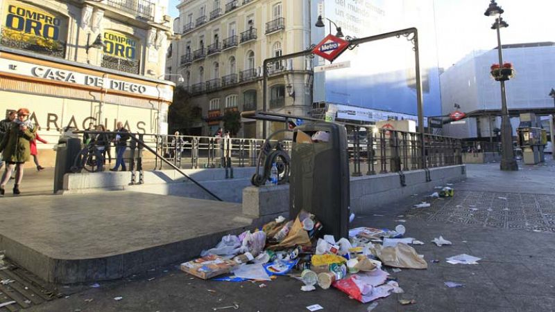 Se cumple una semana de la huelga de limpieza en Madrid 