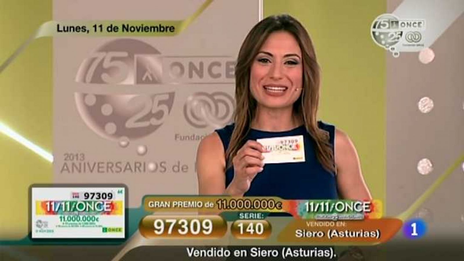 Sorteo ONCE - 11/11/13 - Ver ahora