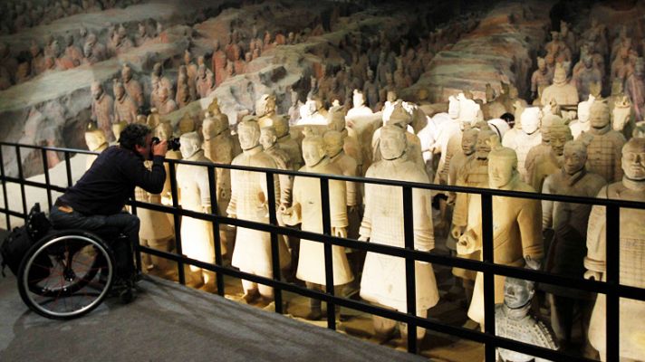 Telediario 1 - Los Guerreros de Xian regresan a Madrid