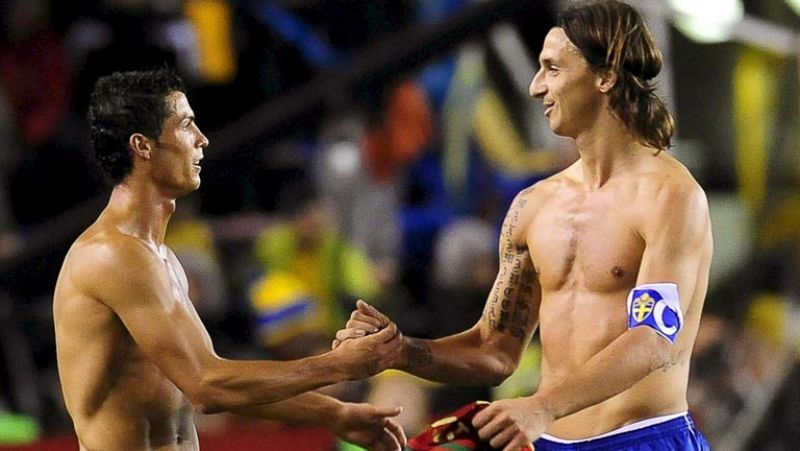 Cristiano Ronaldo e Ibrahimovic, cara a cara