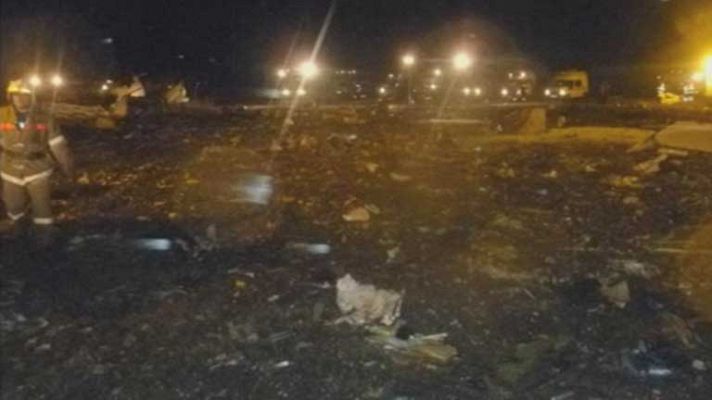 Telediario 1 - Accidente aéreo en Rusia