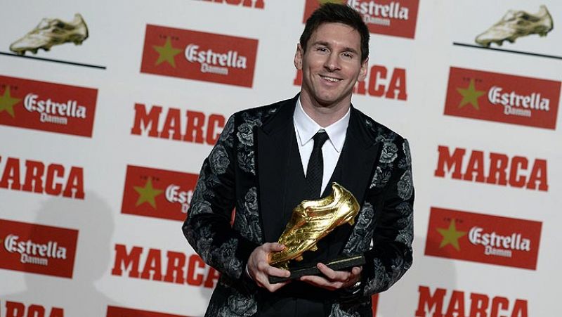 Messi dedica al "vestuario" su tercera Bota de Oro consecutiva