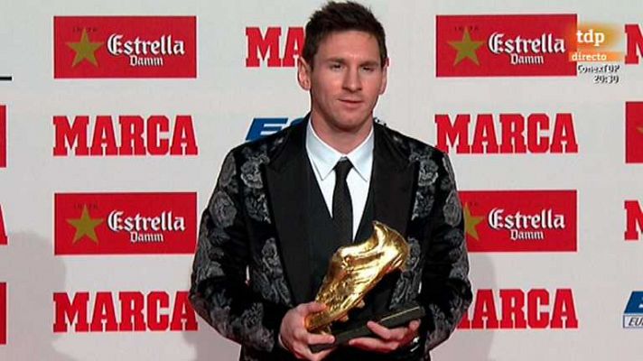 Entrega de la Bota de Oro a Messi